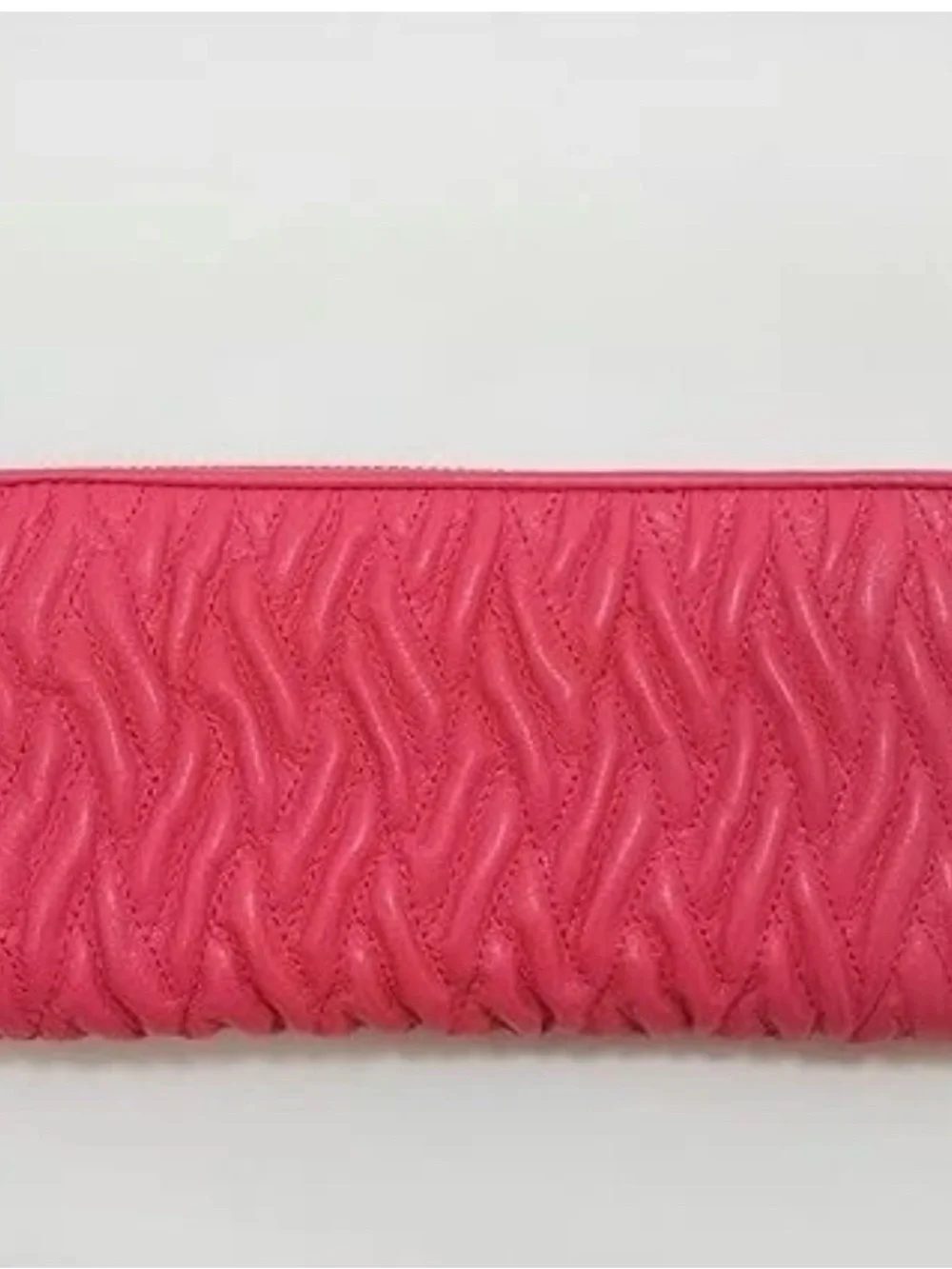 Coach F49609 Madison Twist Leather Accordion Zip Wallet Dahila Red $275